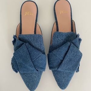J. Crew • Denim Knot Mules • Denim • Sz: 7.5